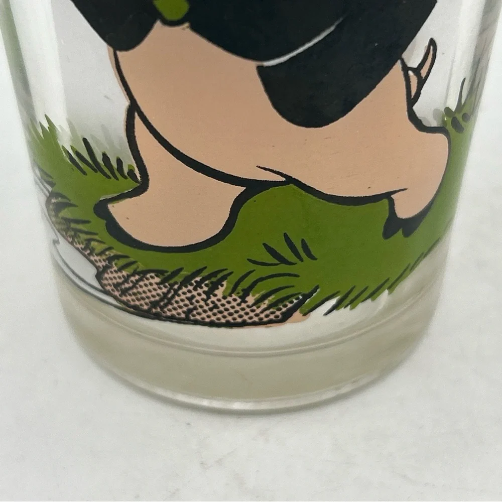Porky Pig & Taz Tasmanian Devil Looney Tunes Glass 1976 Pepsi Collector Fishing - Picture 11 of 12